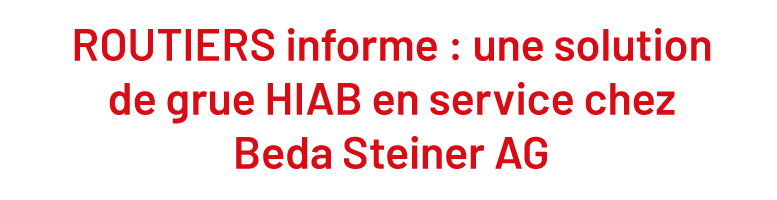 ROUTIERS berichtet über HIAB-Kran für PAMO