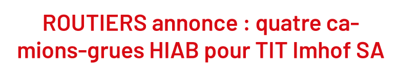 ROUTIERS berichtet über HIAB-Kran für PAMO