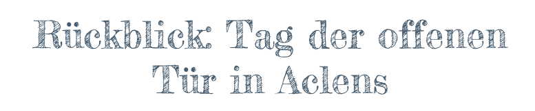 Einladung: Tag der offenen Tür in Aclens