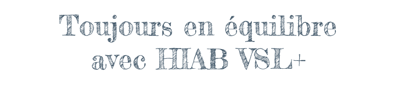 Toujours en équilibre avec HIAB VSL+