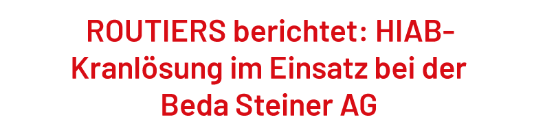 ROUTIERS berichtet über HIAB-Kran für PAMO