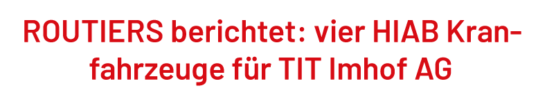 ROUTIERS berichtet über HIAB-Kran für PAMO